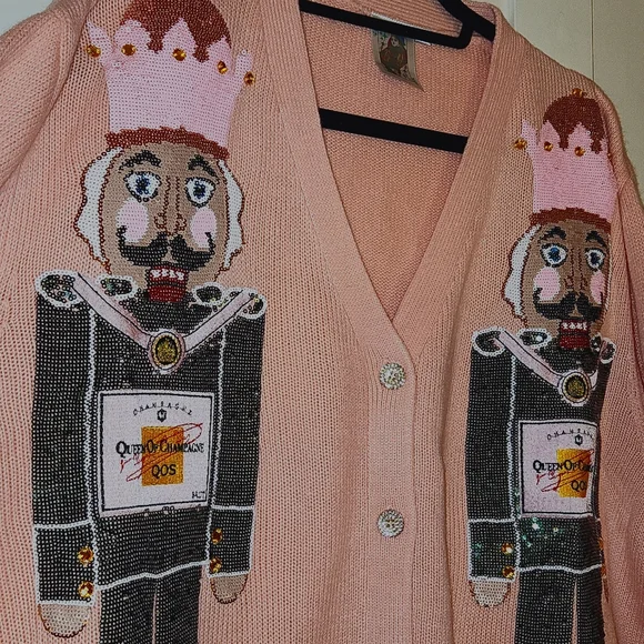 NWOT Queen of sparkles nutcracker Cardigan sweater - Picture 4 of 4